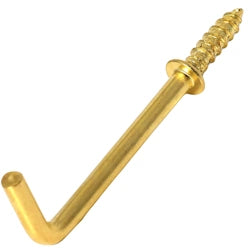Shouldered Square Dresser Hooks – Electro Brass Plated