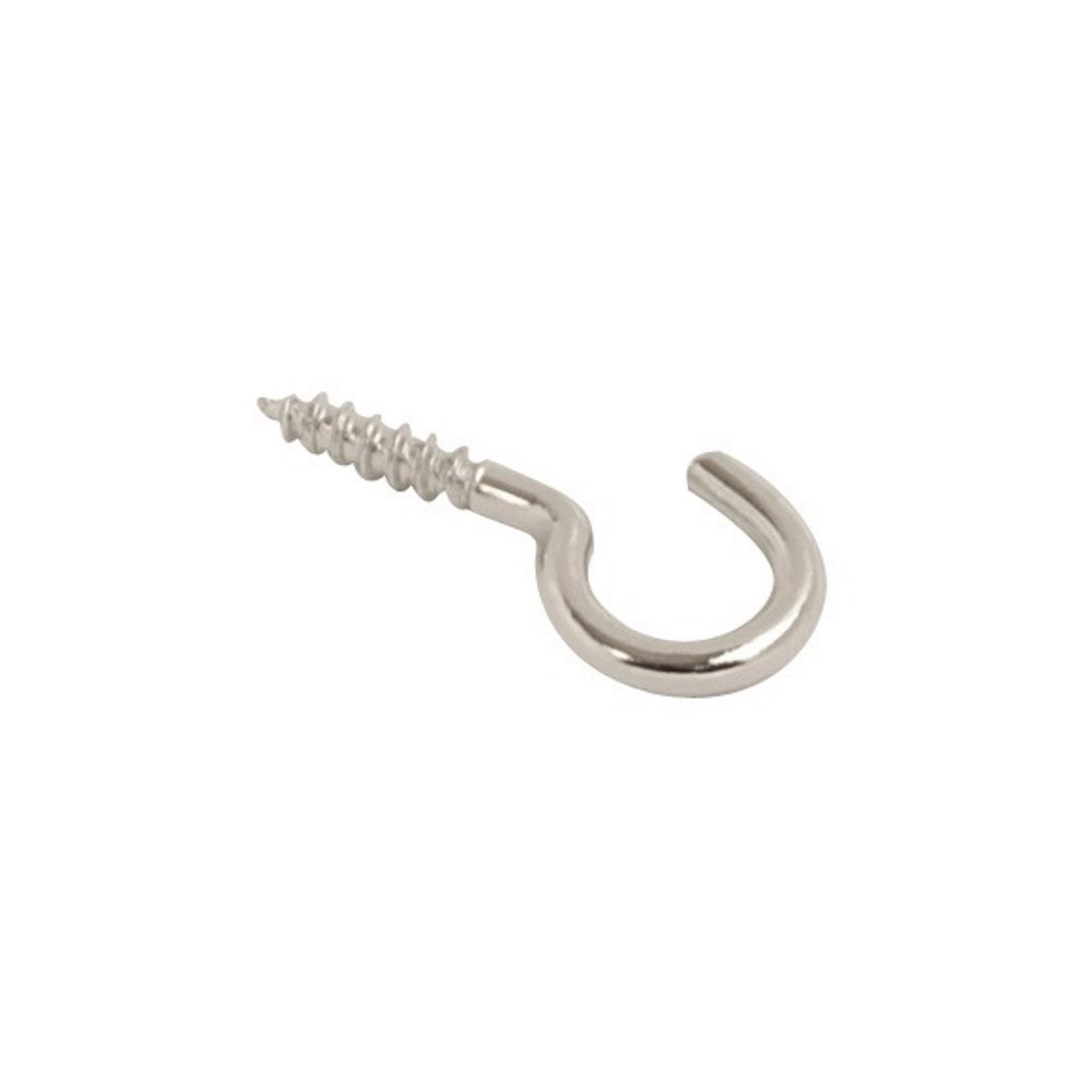 Curtain Wire Screw Hooks – Nickel Plated
