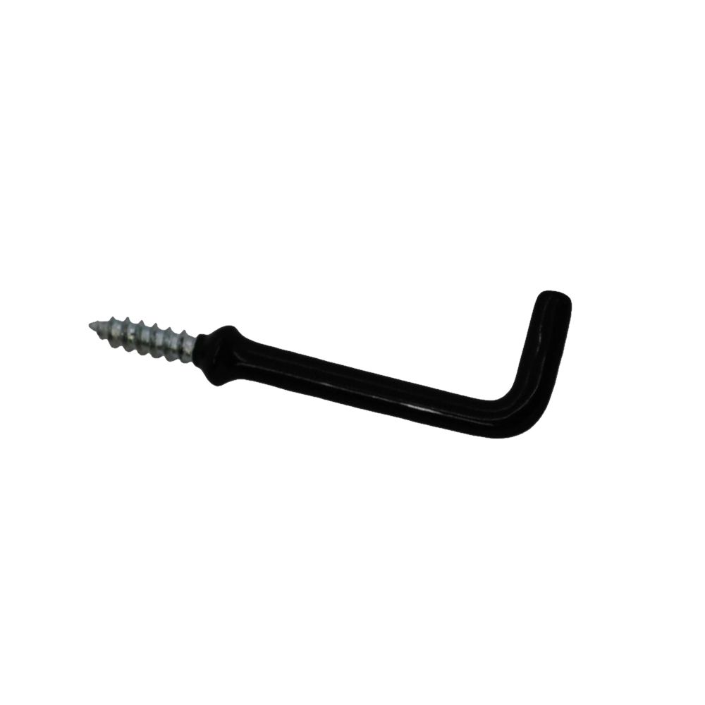 Shouldered Square Hooks – Black PVC Coated