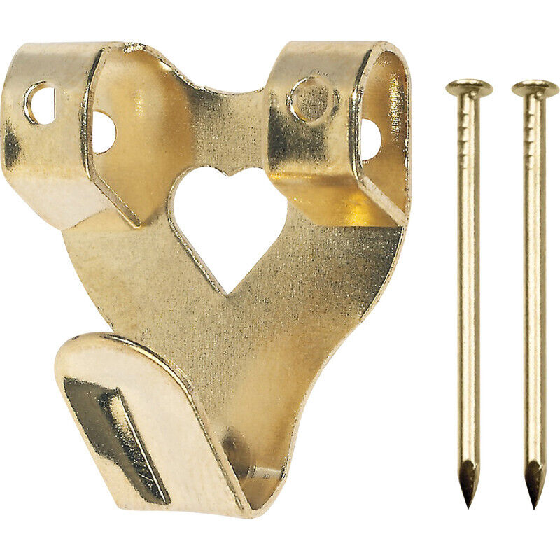 No.3 Picture Hooks – Electro Brass Plated – Nails Included