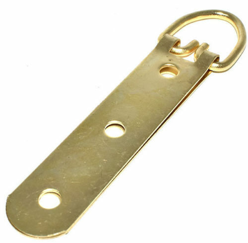 3-Hole Strap Hanger – Electro Brass Plated – 86 × 16mm