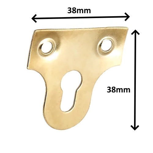 Slotted Glass & Mirror Plates – Electro Brass Plated – 38mm
