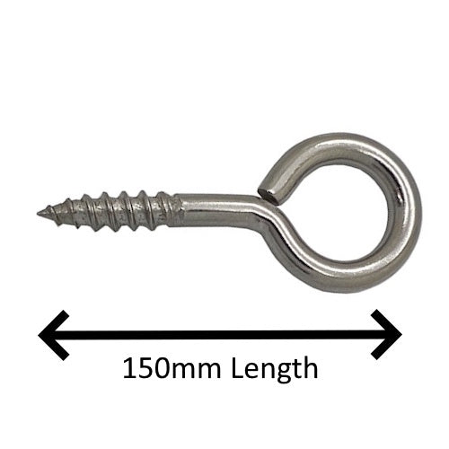 Stainless Steel Screw-In Eyes – A2 Stainless Steel