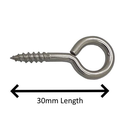 Stainless Steel Screw-In Eyes – A2 Stainless Steel