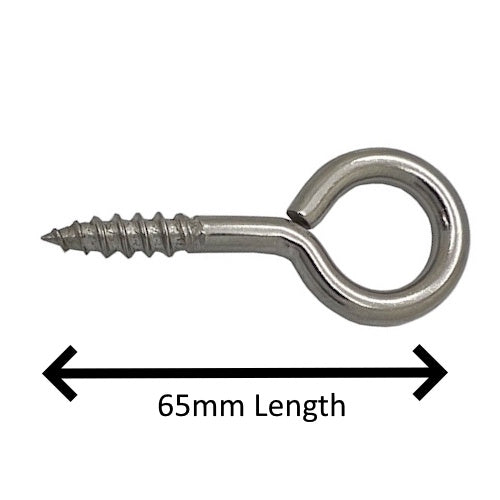 Stainless Steel Screw-In Eyes – A2 Stainless Steel