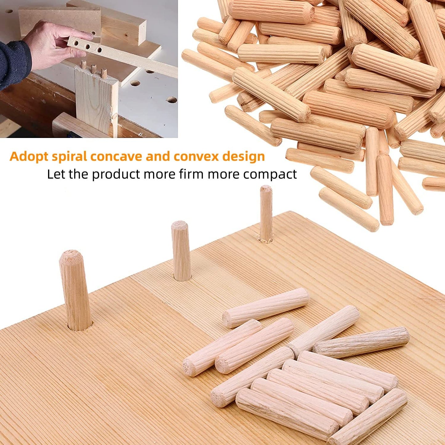 Wooden Dowels - 100 Pack