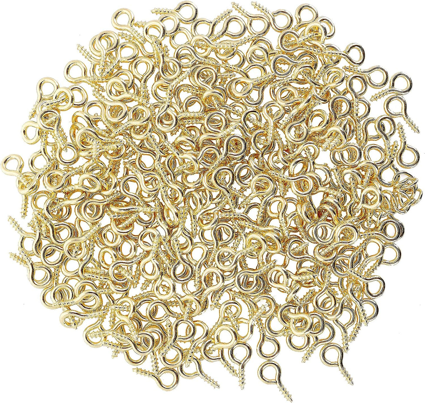 Screw In Picture Frame Eyes Brass Plated - 100 Pack