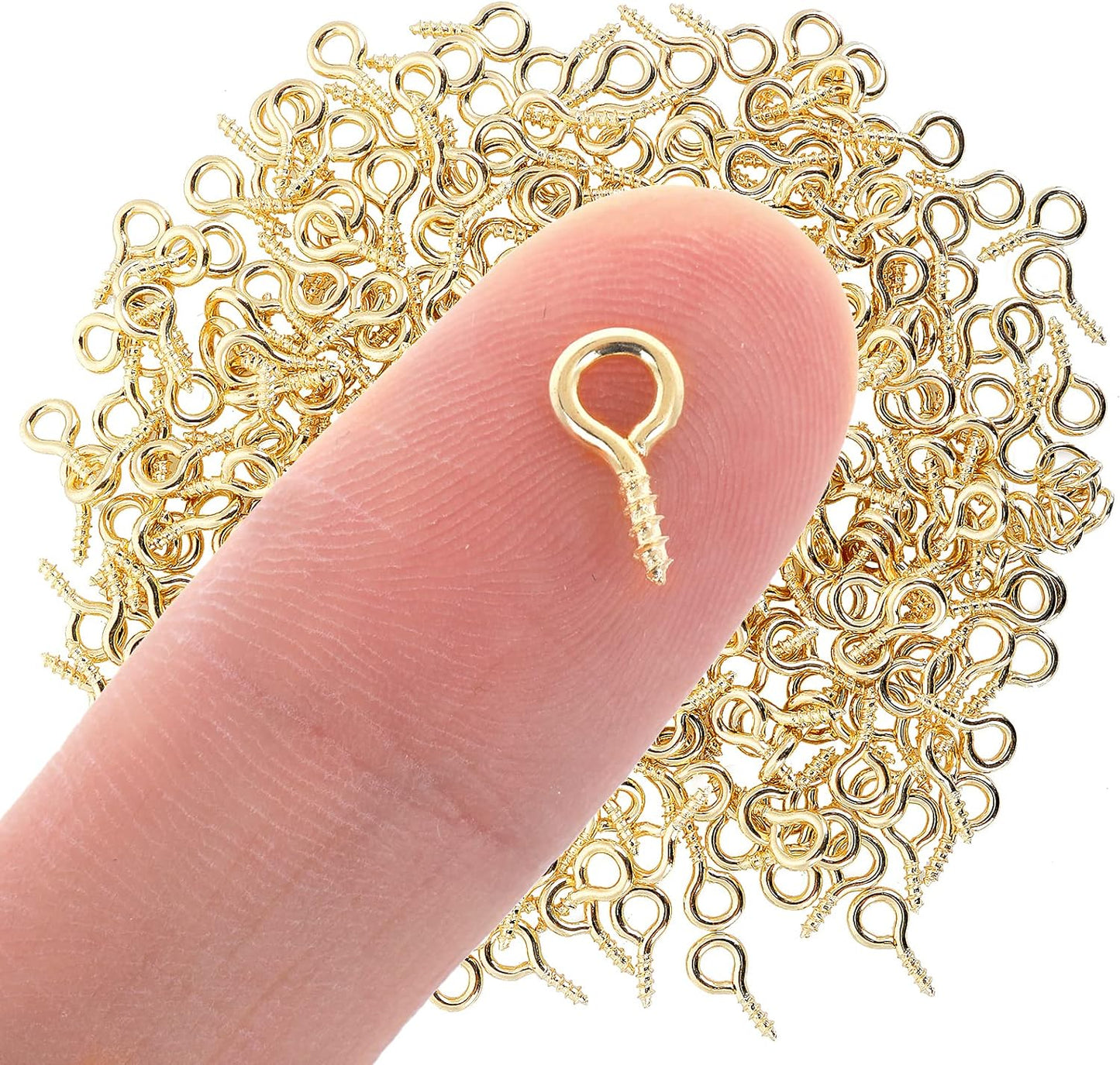 Screw In Picture Frame Eyes Brass Plated - 100 Pack