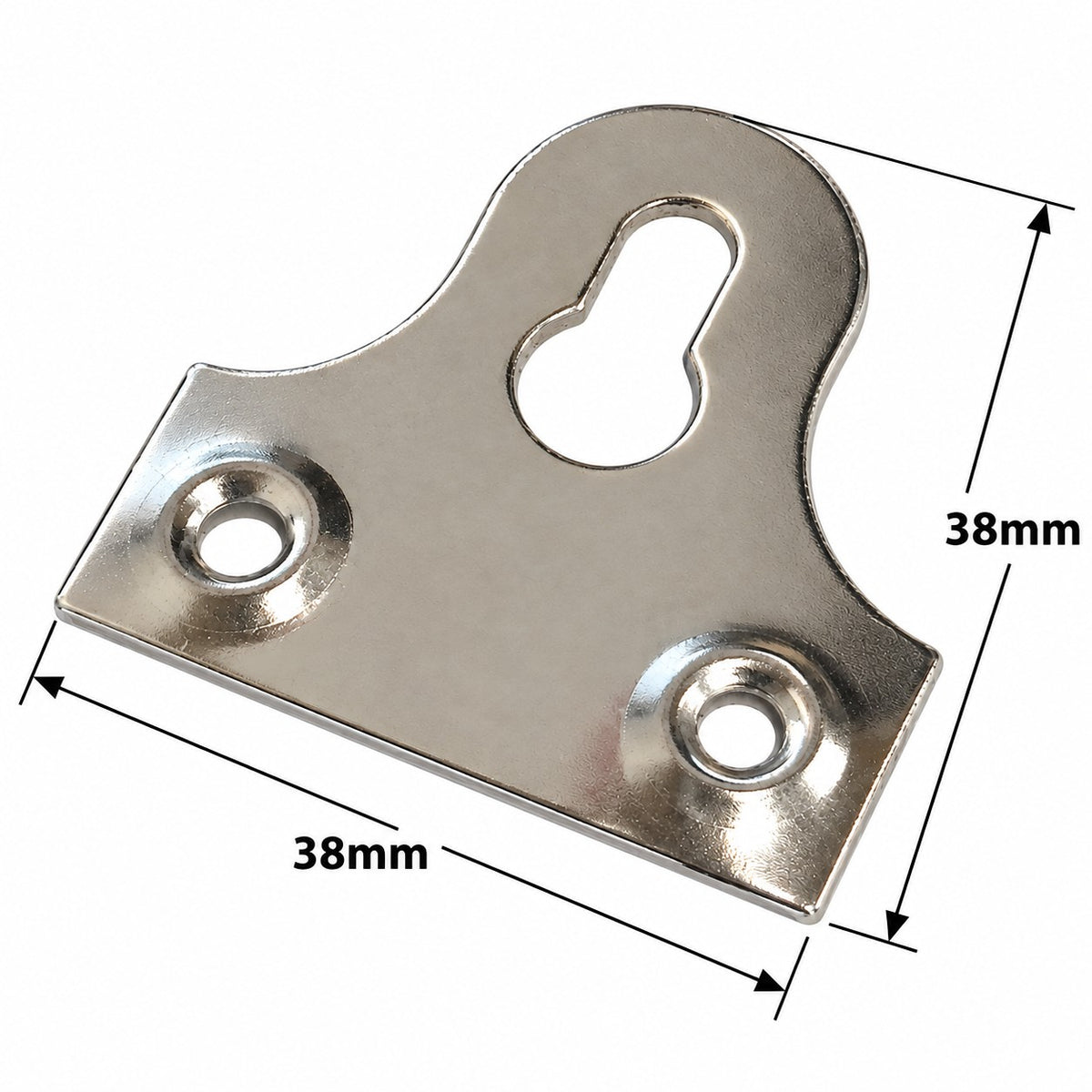 Slotted Glass & Mirror Plates – Chrome Silver – 38mm