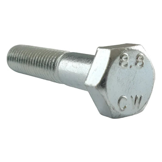 M27 Hexagon Head Part Threaded Bolts, Bright Zinc Plated, High Tensile 8.8, DIN 931