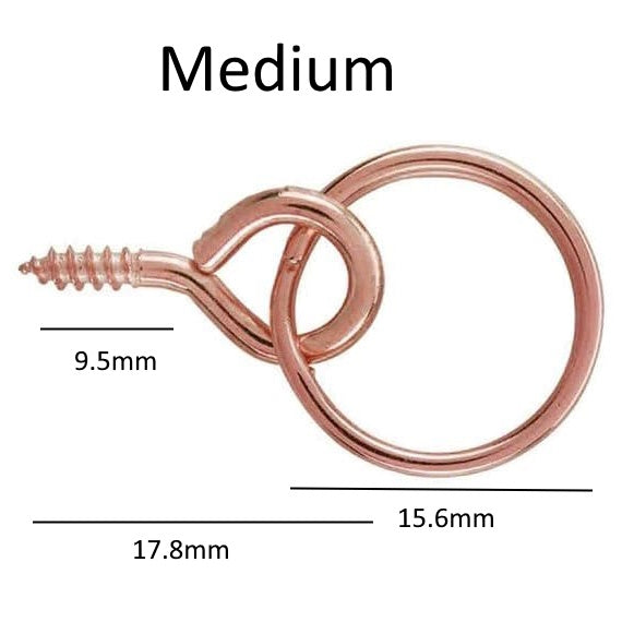 Picture Screw Split Rings – Copper Plated