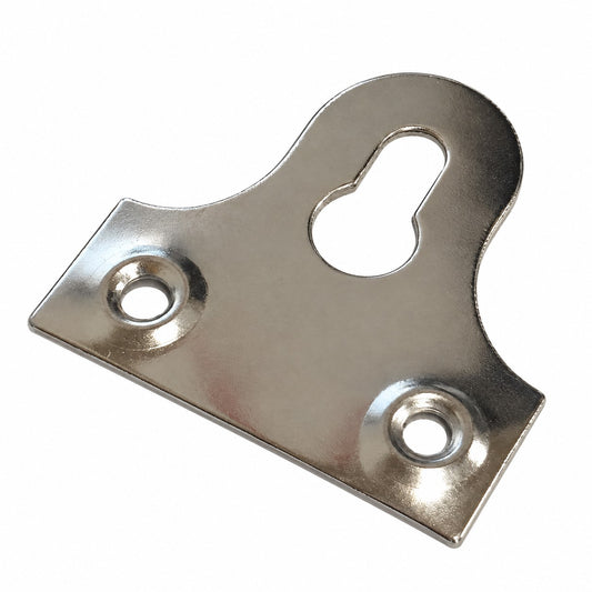 Slotted Glass & Mirror Plates – Chrome Silver – 38mm