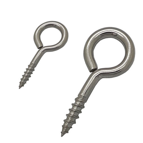 Stainless Steel Screw-In Eyes – A2 Stainless Steel