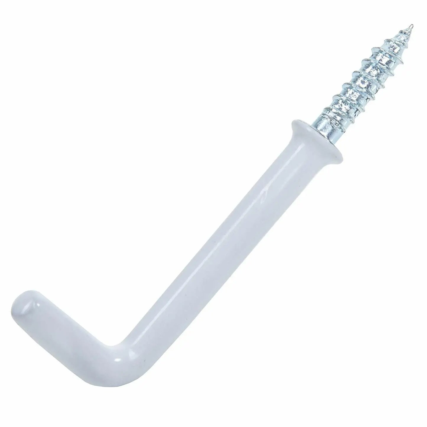 Shouldered Square Dresser Hook White PVC