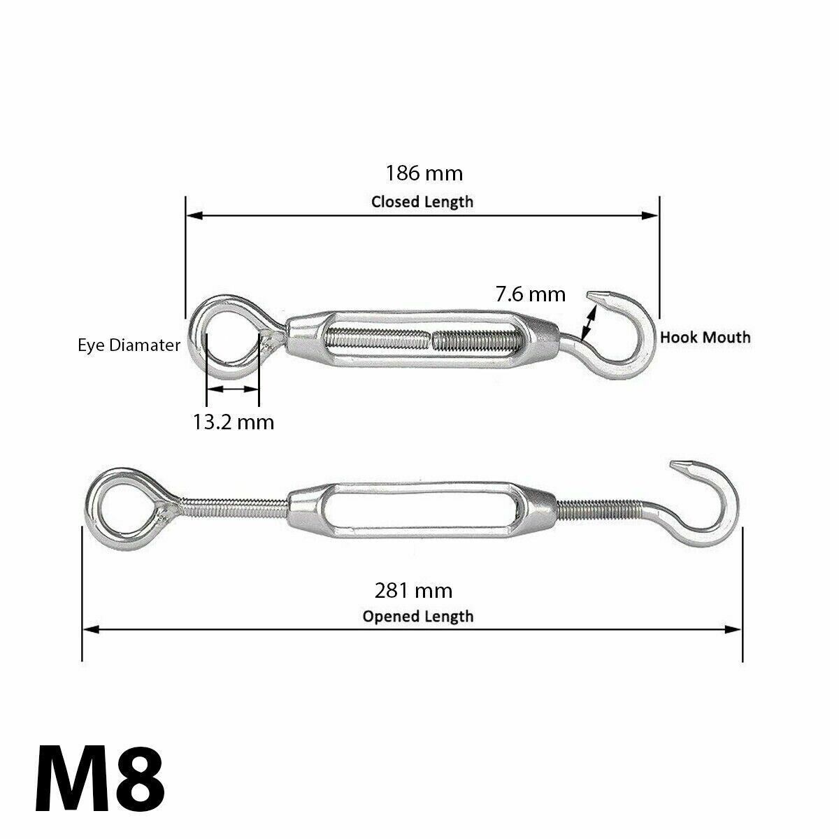 Hook & Eye Barrel Strainer Turnbuckles