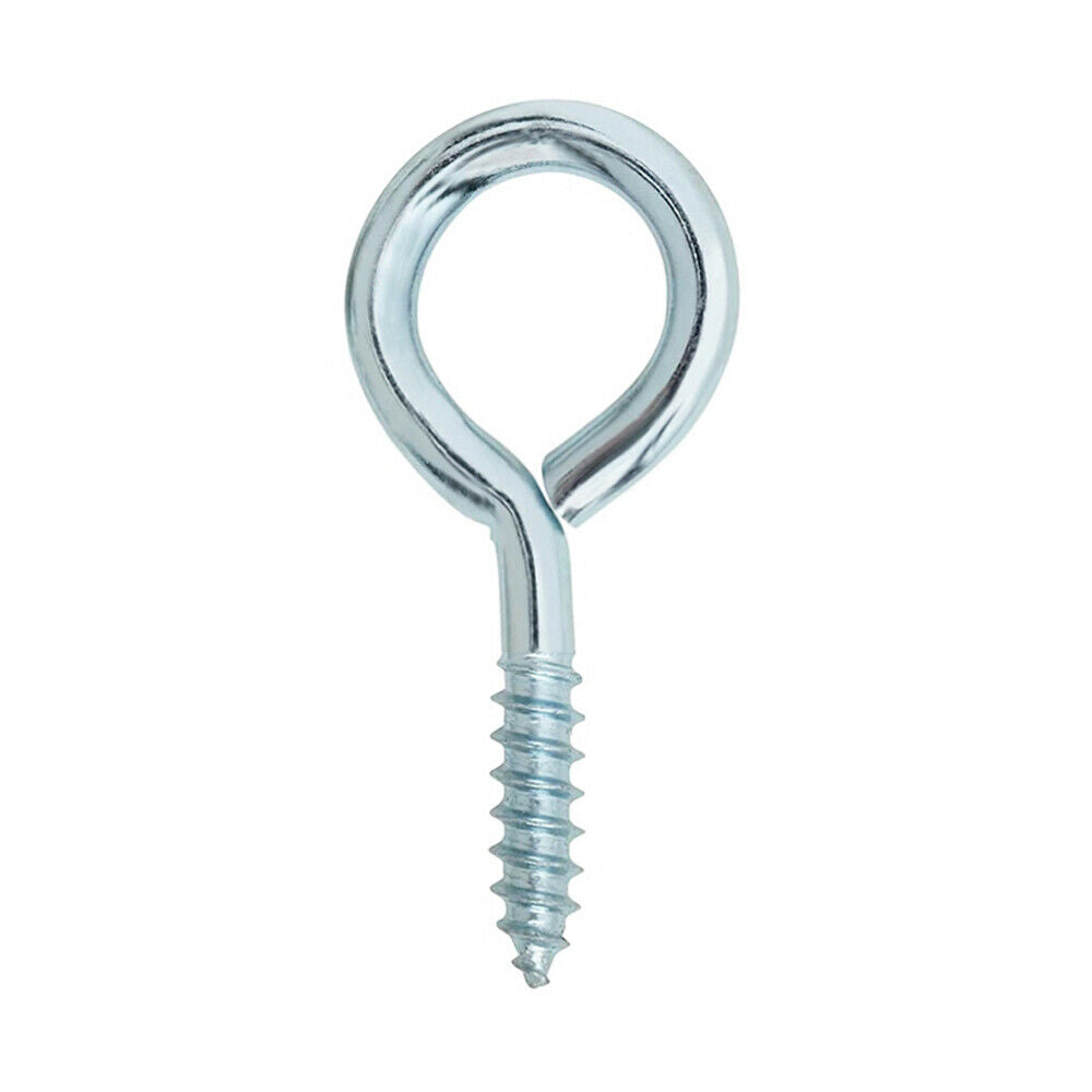 Tiny Steel Screw Eye Electro Brass Plated - 100 Pack