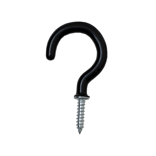 Shouldered Cup Hook Black PVC