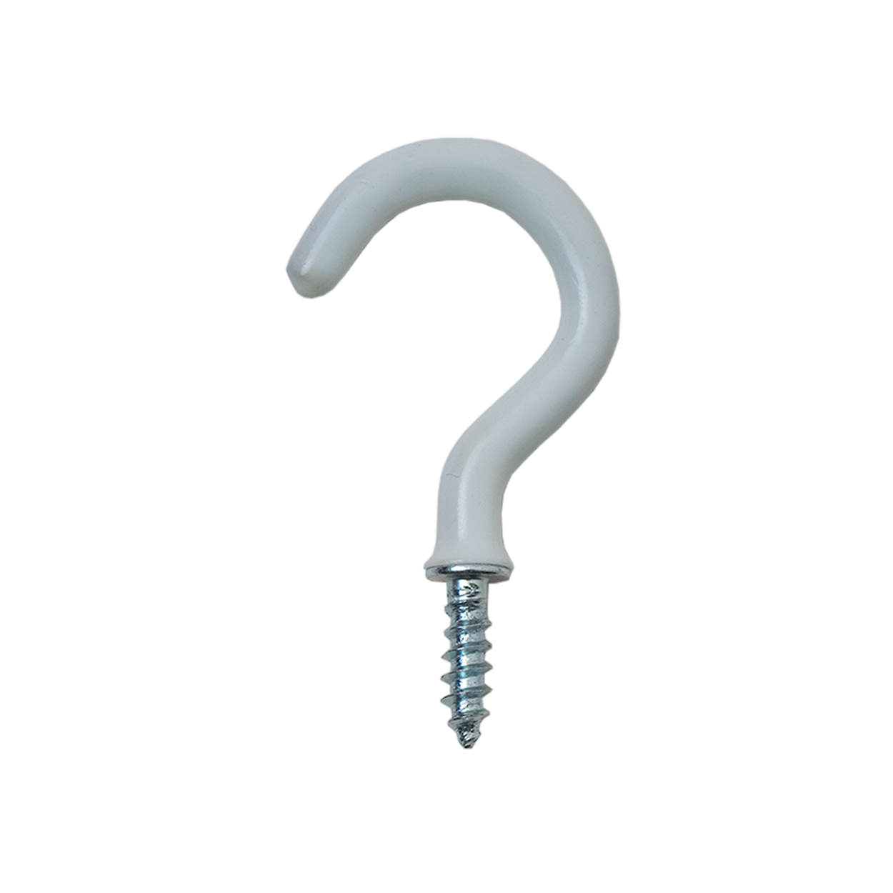 Shouldered Cup Hook White PVC