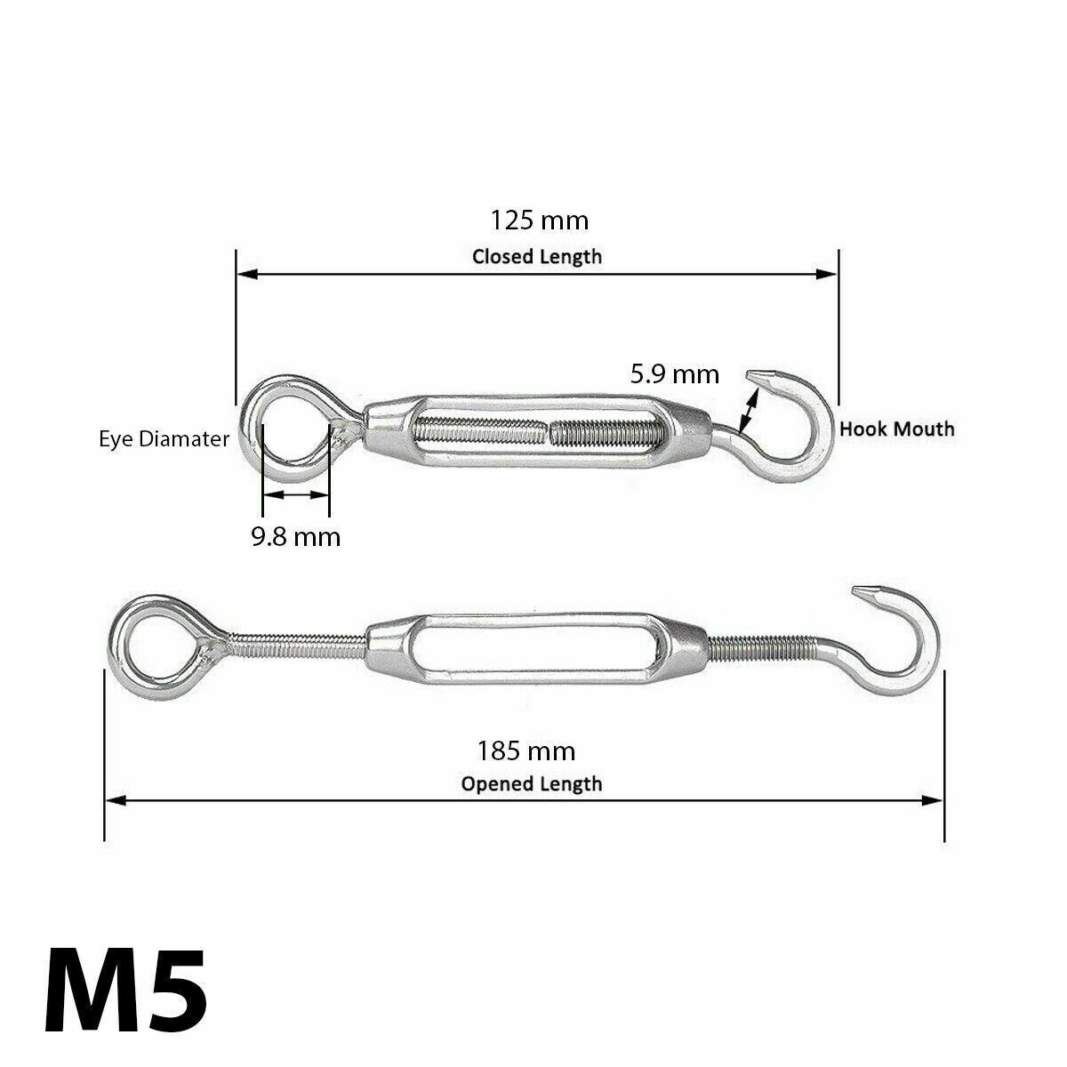 Hook & Eye Barrel Strainer Turnbuckles