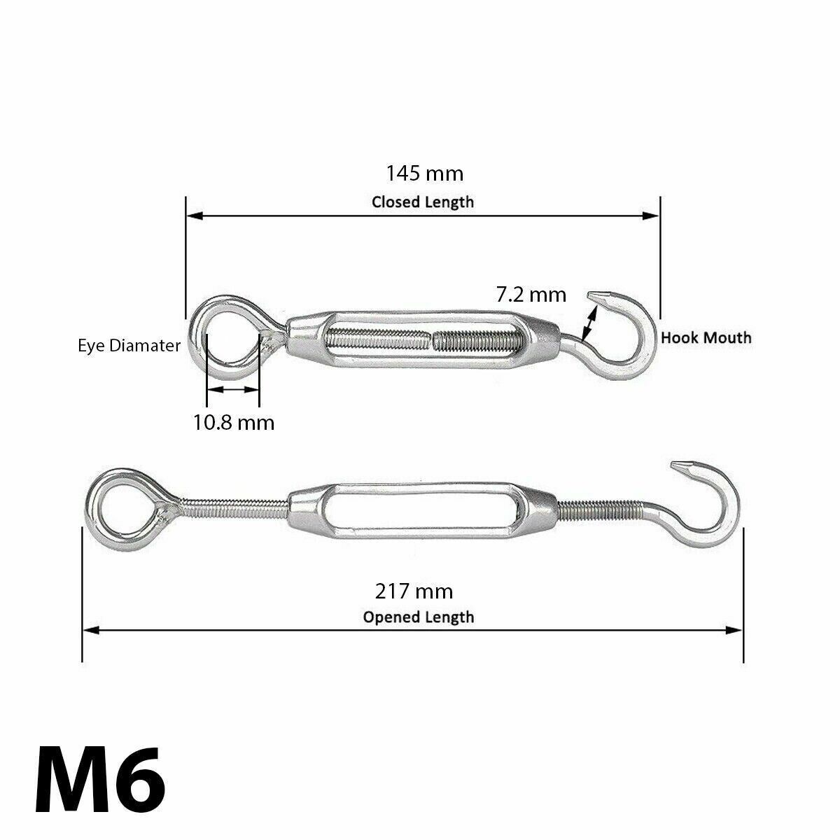 Hook & Eye Barrel Strainer Turnbuckles